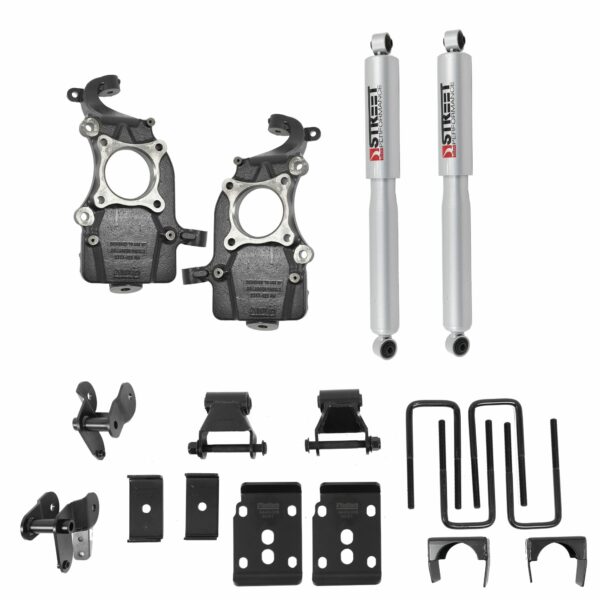 BELLTECH 1052SP LOWERING KIT FRONT AND REAR COMPLETE KIT W/ STREET PERFORMANCE SHOCKS 2021+ Ford F-150 2WD -2in. F/ -4.5in. R