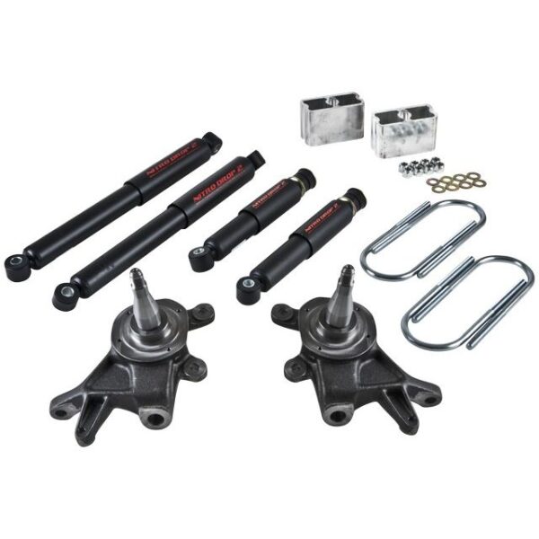 BELLTECH 440ND LOWERING KITS  Front And Rear Complete Kit W/ Nitro Drop 2 Shocks 1983-1997 Nissan Pickup & Hardbody 2 in. F/3 in. R drop W/ Nitro Drop II Shocks