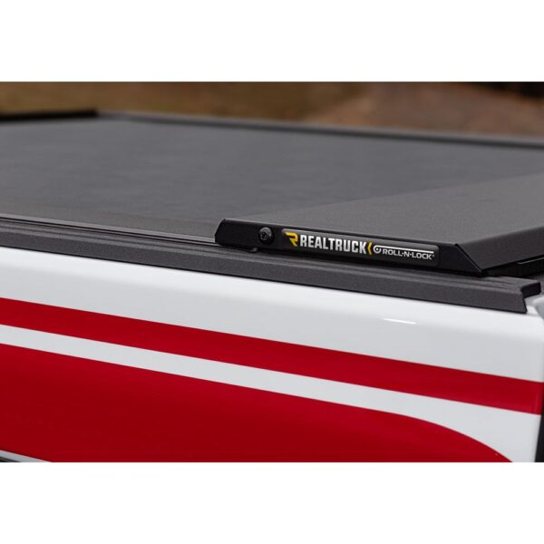 Roll-N-Lock LG495M Locking Retractable M-Series Truck Bed Tonneau Cover for 2020-2024 Jeep Gladiator with Trail Rail System; Fits 5 Ft. Bed