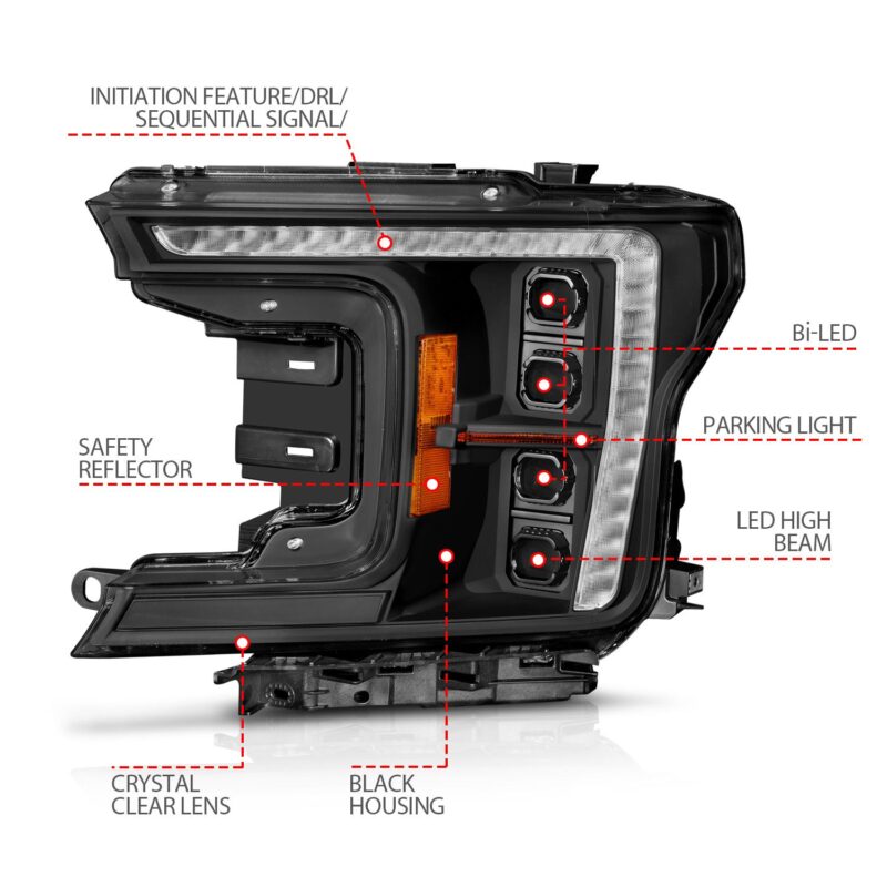 ANZO USA LED Projector Headlight Set