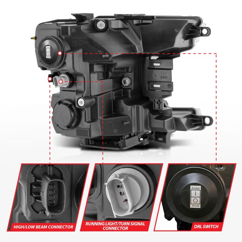 ANZO USA LED Projector Headlight Set