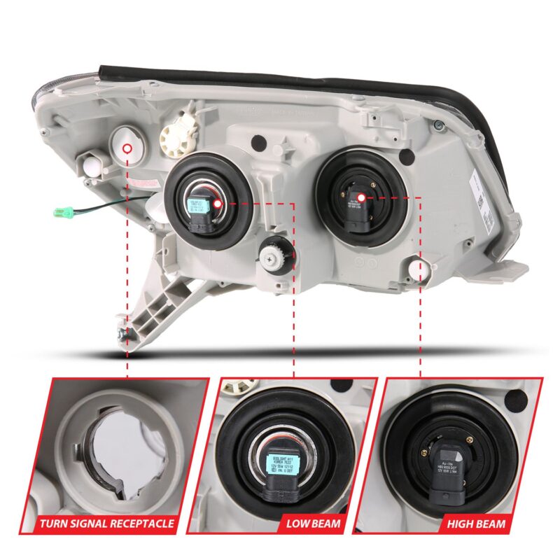 ANZO USA - LED Bar Projector Black Headlight - 111616