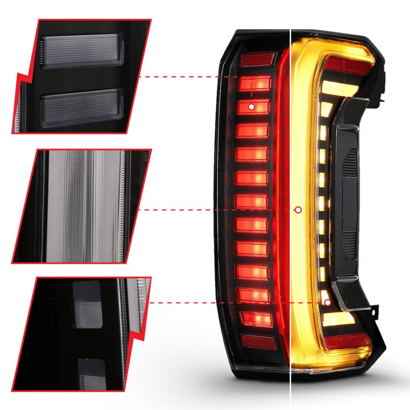 ANZO USA - FULL LED TAIL LIGHTS CLEAR LENS - 311454X