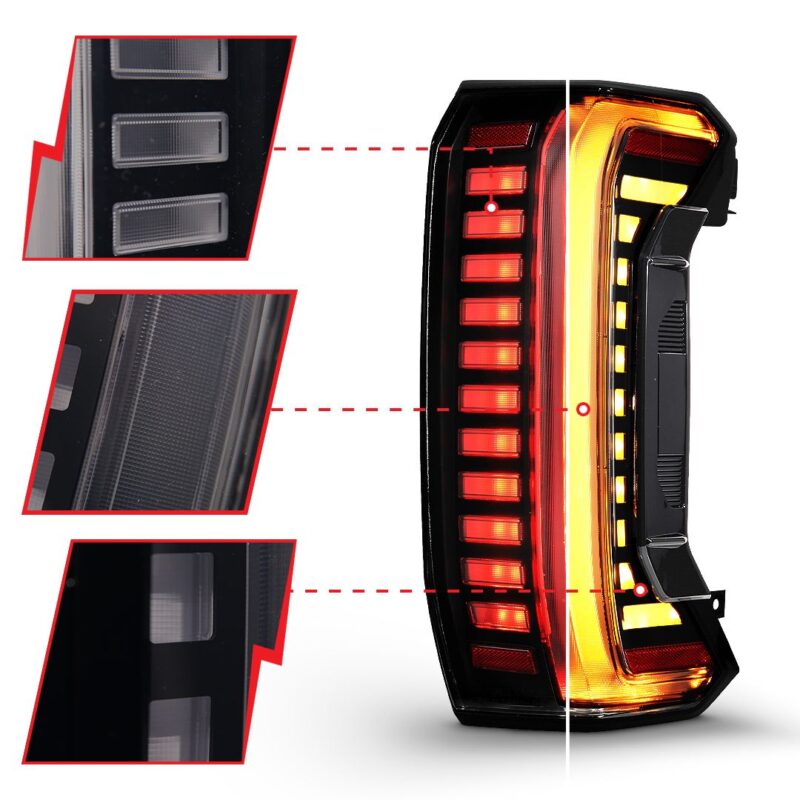 ANZO USA - FULL LED TAIL LIGHTS SMOKE LENS - 311455X
