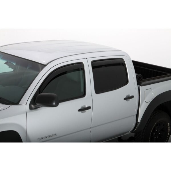 Auto Ventshade 194056 In-Channel Ventvisor Side Window Deflector, 4-Piece Set for 2005-2015 Toyota Tacoma Crew Cab