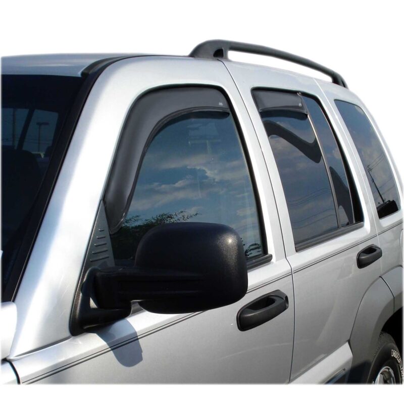 Auto Ventshade 194428 In-Channel Ventvisor Side Window Deflector, 4-Piece Set for 2002-2007 Jeep Liberty