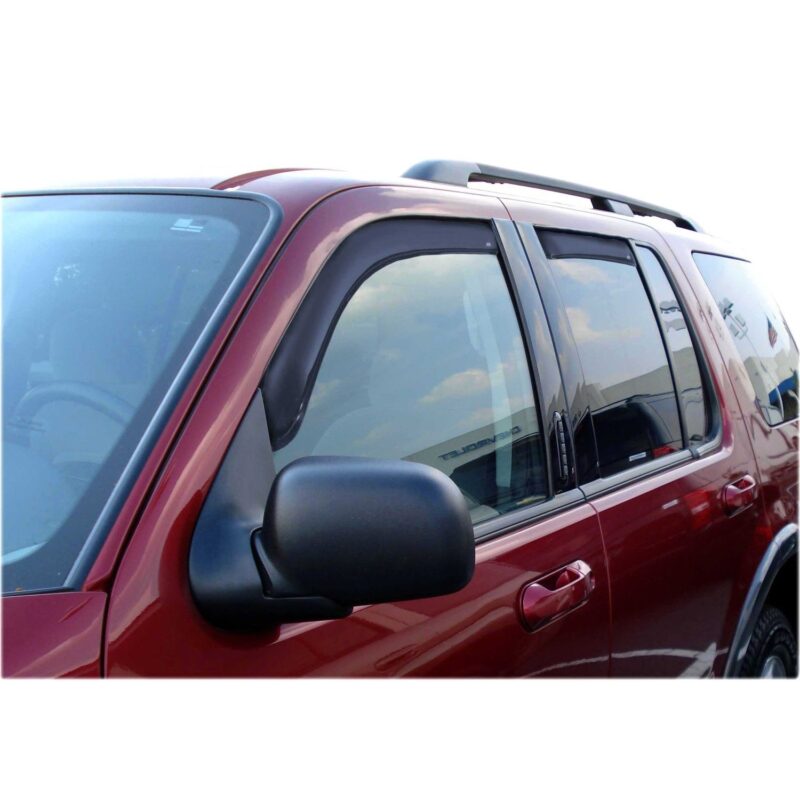 Auto Ventshade 194819 In-Channel Ventvisor Side Window Deflector, 4-Piece Set for 2002-2010 Ford Explorer/Mercury Mountaineer, 2003-2010 Lincoln Aviator