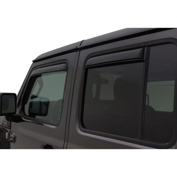 Auto Ventshade 194811 In-Channel Ventvisor Side Window Deflector, 4-Piece Set for 2020-2022 Jeep Gladiator, 2018-2022 Jeep Wrangler JL, 4-DOOR