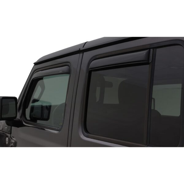 Auto Ventshade 194249 In-Channel Ventvisor Side Window Deflector, 4-Piece Set for 2007-2018 Jeep Wrangler JK