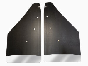 No Drill, Specific Design Front Mud Flaps for the 19-24 (non ZR2) Chevrolet 1500 Pickup with Stainless Steel Weights Pre-Installed; 12"W x 20.5"H