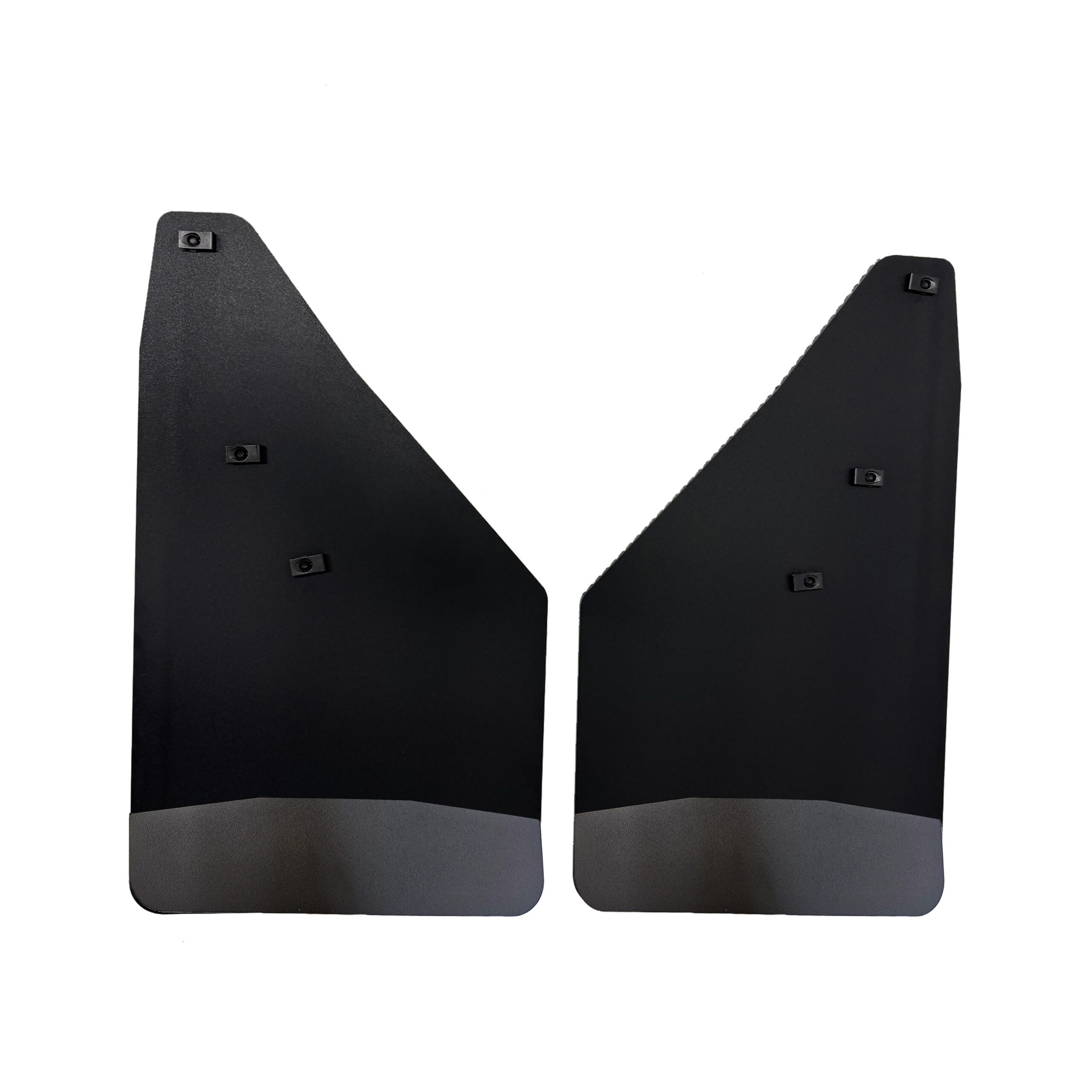 No Drill, Specific Design Front Mud Flaps for the 24+ GMC 1500 Pickups with Black-Powder Coated Stainless Steel Weights Pre-Installed; 12"W x 20.5"H