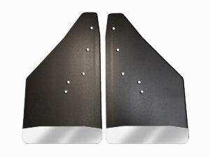 No Drill, Specific Design Rear Mud Flaps for the 2015-2020 Ford F150 Pickups with Black-Powder Coated Stainless Steel Weights Pre-Installed; 12"W x 20.5"H