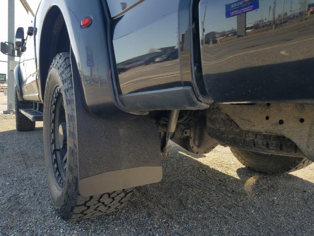 Universal 12" Mud Flaps with Black-Powder Coated Stainless Steel Weights Pre-Installed; 12"W x 20.5"H - Image 3