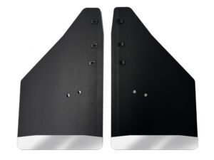 No Drill, Specific Design Rear Mud Flaps for the 21+ Ford F150 Pickup with Stainless Steel Weights Pre-Installed; 12"W x 20.5"H