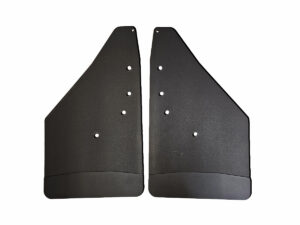 No Drill, Specific Design Front Mud Flaps for the 2009-2014 Ford F150 Pickups with Black-Powder Coated Stainless Steel Weights Pre-Installed; 12"W x 20.5"H