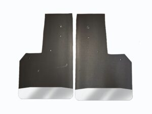 No Drill, Specific Design Rear Mud Flaps for the 23+ GMC Canyon Pickup with Stainless Steel Weights Pre-Installed - 12"W x 20.5"H