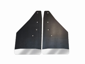 No Drill, Specific Design Front Mud Flaps for the 2022+ Toyota Tundra Pickup with Stainless Steel Weights Pre-Installed; 12"W x 20.5"H
