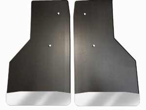 No Drill, Specific Design Rear Mud Flaps for the 2010 to 2018 Dodge Ram 2500-3500 Pickups with Stainless Steel Weights Pre-Installed; 14"W x 24"H