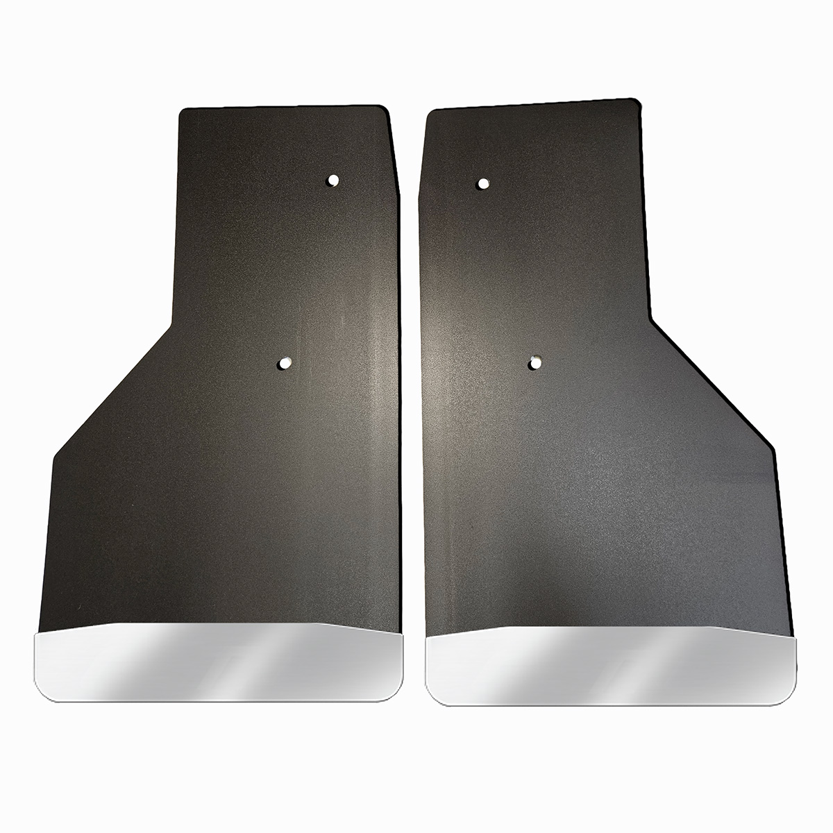 No Drill, Specific Design Rear Mud Flaps for the 2010 to 2018 Dodge Ram 2500-3500 Pickups with Stainless Steel Weights Pre-Installed; 14"W x 24"H