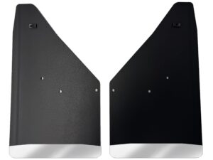 No Drill, Specific Design Rear Mud Flaps for the 24+ Chevrolet Colorado Pickup with Stainless Steel Weights Pre-Installed - 12"W x 20.5"H