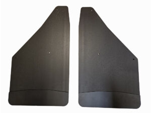 No Drill, Specific Design Front Mud Flaps for the 2020+ GMC 2500/3500 Pickups with Black-Powder Coated Stainless Steel Weights Pre-Installed; 12"W x 20.5"H
