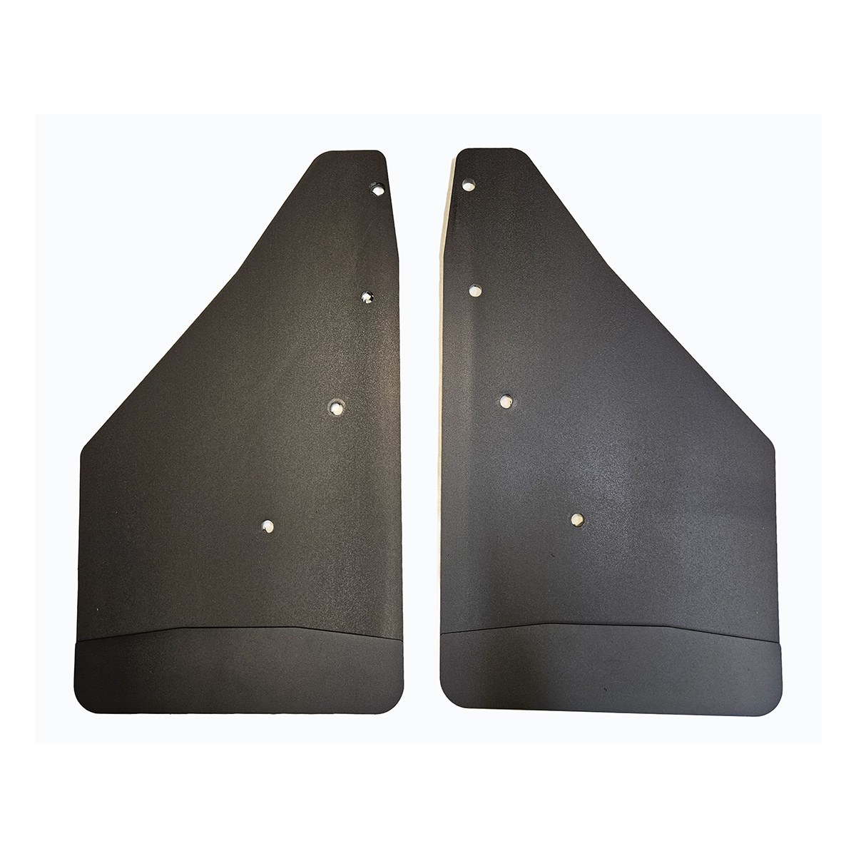 No Drill, Specific Design Front Mud Flaps for the 19-24 (non ZR2) Chevrolet 1500 Pickups with Black-Powder Coated Stainless Steel Weights Pre-Installed; 12"W x 20.5"H