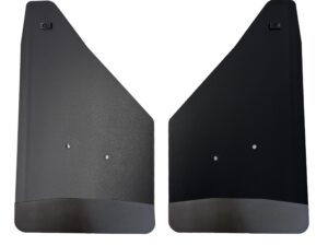No Drill, Specific Design Front Mud Flaps for the 24+ Chevrolet Colorado Pickup with Black-Powder Coated Stainless Steel Weights Pre-Installed - 12"W x 20.5"H