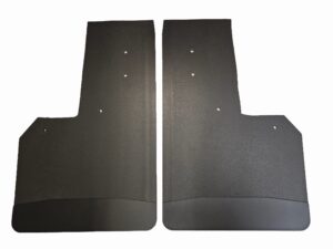 No Drill, Specific Design Rear Mud Flaps for the 23+ GMC Canyon Pickup with Black-Powder Coated Stainless Steel Weights Pre-Installed - 12"W x 20.5"H