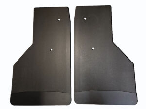 No Drill, Specific Design Rear Mud Flaps for the 2010 to 2018 Dodge Ram 2500-3500 Pickups with Black-Powder Coated Stainless Steel Weights Pre-Installed; 14"W x 24"H