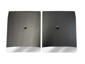 No Drill, Specific Design Rear Mud Flaps for the 17-25 Ford F350-450 Dually Pickup with Stainless Steel Weights Pre-Installed; 20"W x 24"H