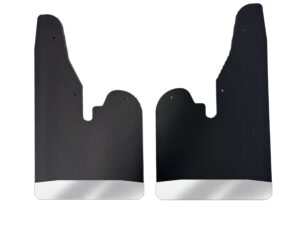 No Drill, Specific Design Front Mud Flaps for the 2010 to 2018 Dodge Ram 2500-3500 Pickup with Stainless Steel Weights Pre-Installed; 12"W x 20.5"H