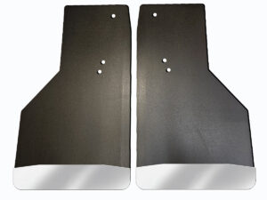No Drill, Specific Design Rear Mud Flaps for the 2019+ Ram 2500/3500 Pickups with Stainless Steel Weights Pre-Installed; 14"W x 24"H