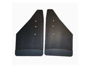 No Drill, Specific Design Rear Mud Flaps for the 2022+ Toyota Tundra Pickups with Black-Powder Coated Stainless Steel Weights Pre-Installed; 12"W x 20.5"H