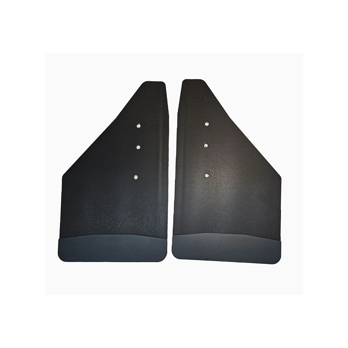 No Drill, Specific Design Rear Mud Flaps for the 2022+ Toyota Tundra Pickups with Black-Powder Coated Stainless Steel Weights Pre-Installed; 12"W x 20.5"H