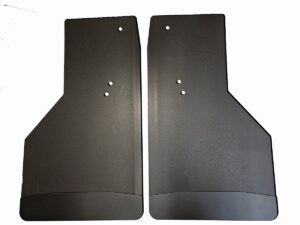 No Drill, Specific Design Rear Mud Flaps for the 2019+ Ram 2500/3500 Pickups with Black-Powder Coated Stainless Steel Weights Pre-Installed; 14"W x 24"H
