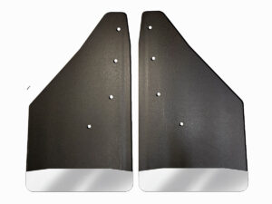 No Drill, Specific Design Front Mud Flaps for the 2015-2020 Ford F150 Pickup with Stainless Steel Weights Pre-Installed; 12"W x 20.5"H