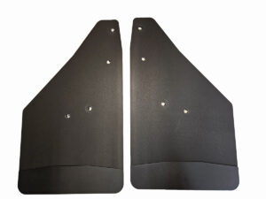 No Drill, Specific Design Rear Mud Flaps for the 19-24 (non ZR2) Chevrolet 1500 Pickups with Black-Powder Coated Stainless Steel Weights Pre-Installed; 12"W x 20.5"H