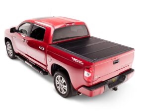 BAKFlip G2 Hard Folding Truck Bed Cover - Rail Mounts Near Top of Bed Rail - Rails Can Be Lowered Using Drop Down Brackets - 2022-2026 Toyota Tundra 5' 7" Bed with or without Deck Rail System without Trail Special Edition Storage Boxes