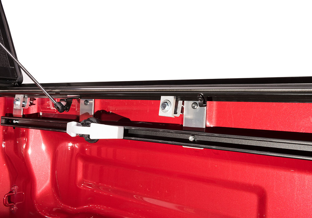 BAKFlip G2 Hard Folding Truck Bed Cover - Rail Mounts Near Top of Bed Rail - Rails Can Be Lowered Using Drop Down Brackets - 2022-2026 Toyota Tundra 6' 7" Bed with or without Deck Rail System without Trail Special Edition Storage Boxes - Image 6