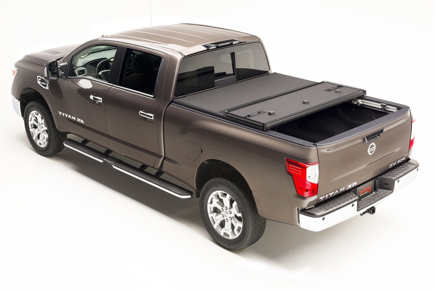 Solid Fold 2.0 Tonneau Cover - Black Textured Paint - 2005-2021 Nissan Frontier 6' Bed with Factory Bed Rail Caps - Image 2