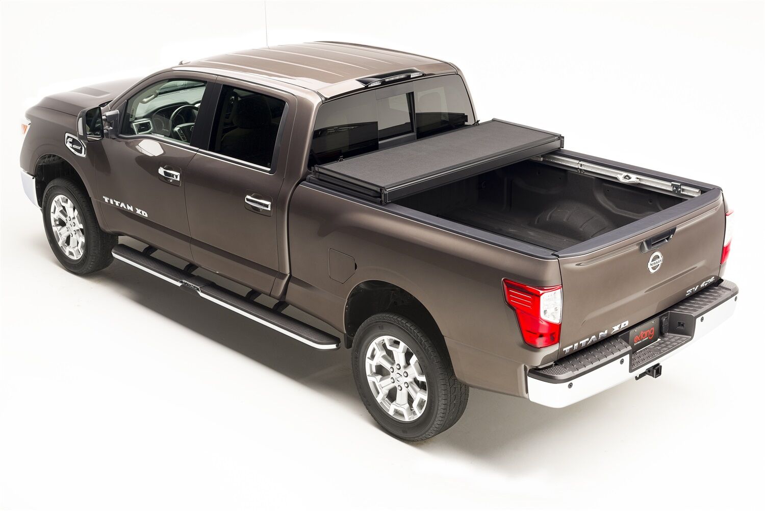 Solid Fold 2.0 Tonneau Cover - Black Textured Paint - 2005-2021 Nissan Frontier 6' Bed with Factory Bed Rail Caps - Image 4