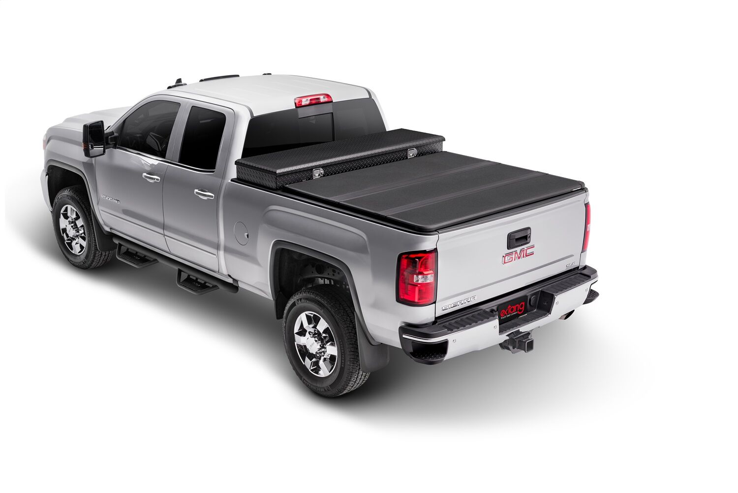 Solid Fold 2.0 Tool Box Tonneau Cover - Black Textured Paint - For Use w/Existing Tool Box - Tool Box Not Included - 2015-2020 Ford F-150 6' 7" Bed - Image 3