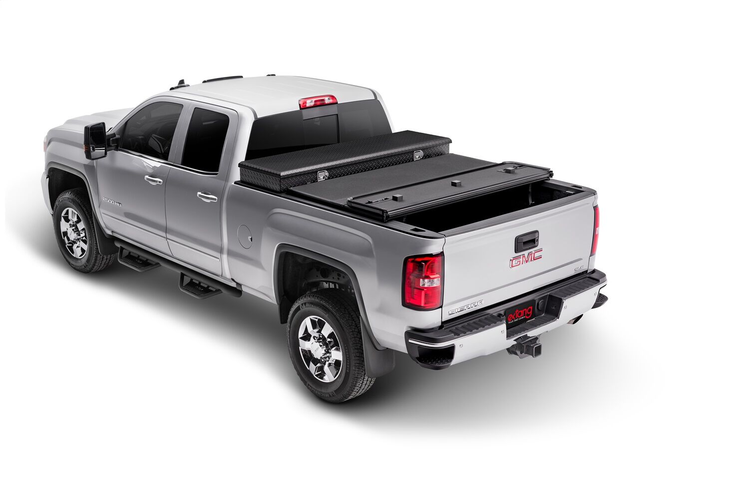 Solid Fold 2.0 Tool Box Tonneau Cover - Black Textured Paint - For Use w/Existing Tool Box - Tool Box Not Included - 2015-2020 Ford F-150 6' 7" Bed - Image 4
