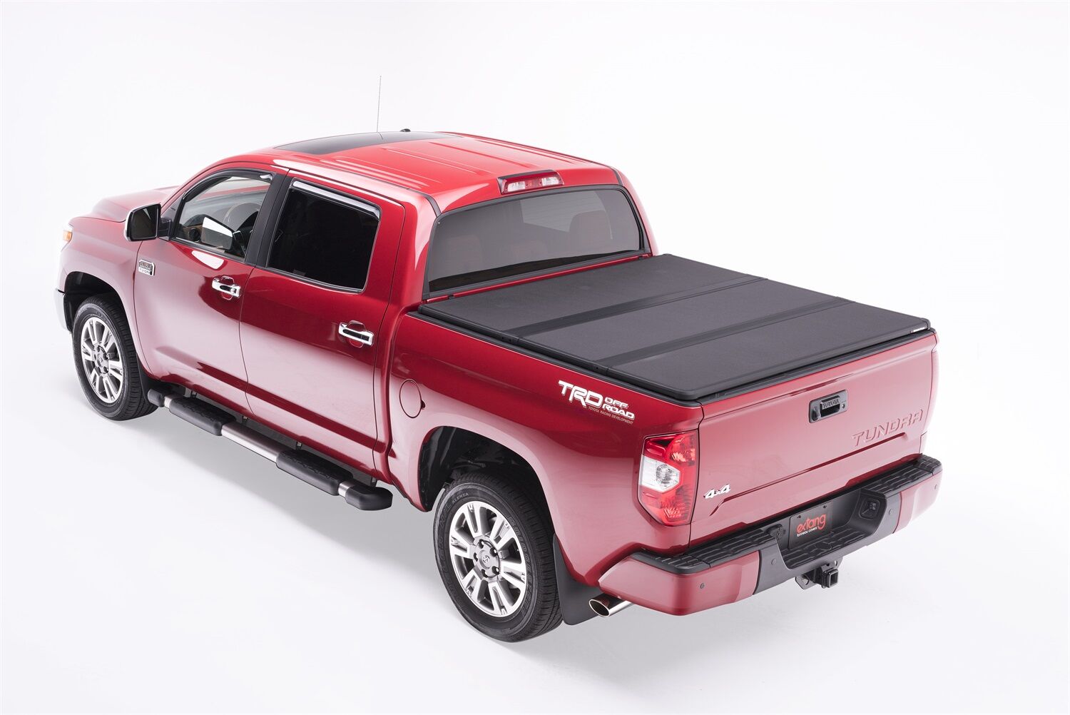 Solid Fold 2.0 Tonneau Cover - Black Textured Paint - 2014-2021 Toyota Tundra 5' 7" Bed with Deck Rail System without Trail Special Edition Storage Boxes - Image 3