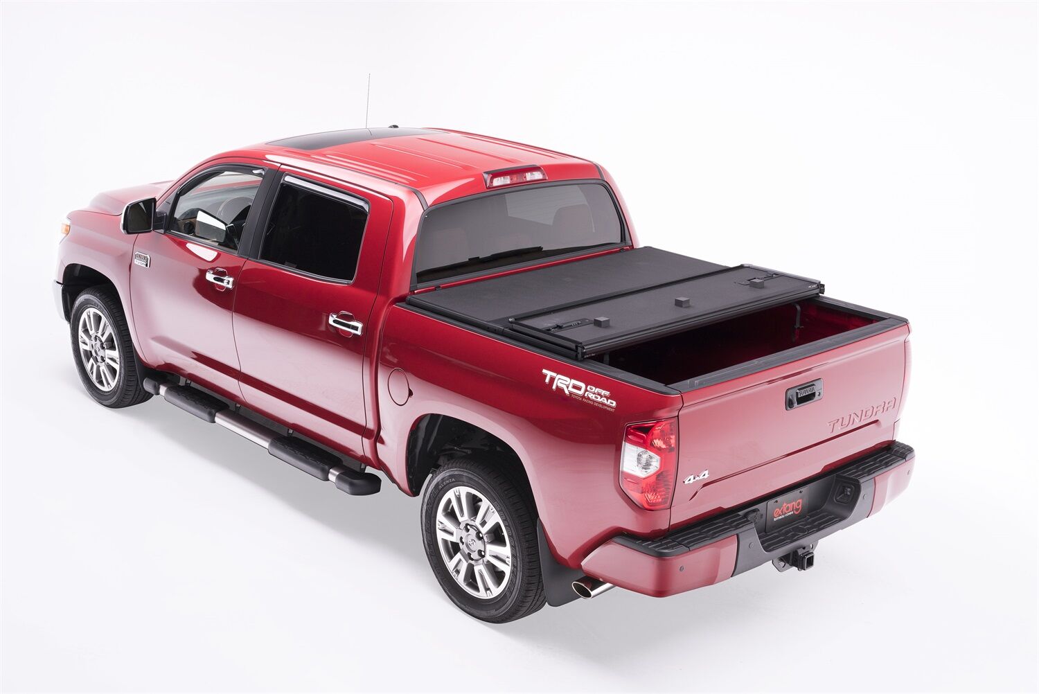 Solid Fold 2.0 Tonneau Cover - Black Textured Paint - 2014-2021 Toyota Tundra 5' 7" Bed with Deck Rail System without Trail Special Edition Storage Boxes - Image 4