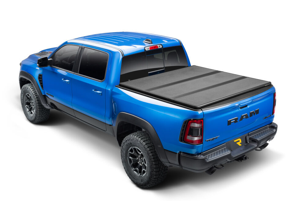 Solid Fold ALX Tonneau Cover - Black Textured Paint - 2009-2018 (2019-2024 Classic) Ram 5' 7" Bed without RamBox - Image 2