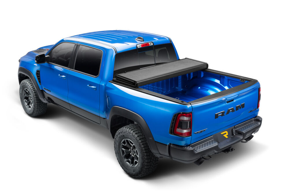 Solid Fold ALX Tonneau Cover - Black Textured Paint - 2009-2018 (2019-2024 Classic) Ram 5' 7" Bed without RamBox - Image 4