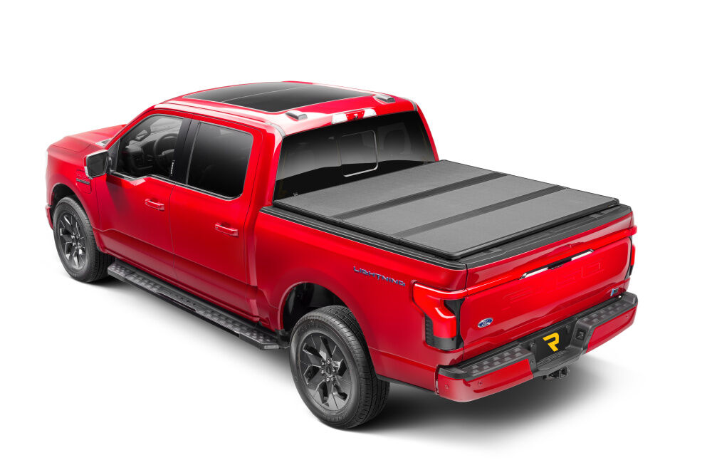 Solid Fold ALX Tonneau Cover - Black Textured Paint - 2021-2026 Ford F-150 5' 7" Bed (Includes Lightning) - Image 5