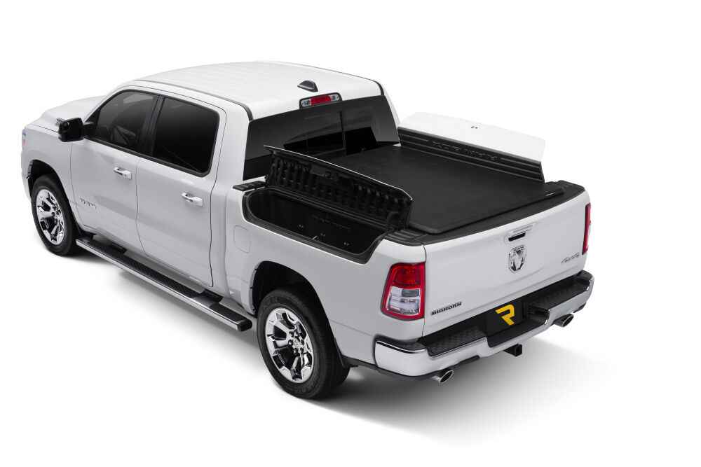 Trifecta 2.0 Tonneau Cover - Black - Leather Grained Fabric - 2019-2026 (New Body Style) Ram 5' 7" Bed with RamBox with or without Multifunction Tailgate - Image 2
