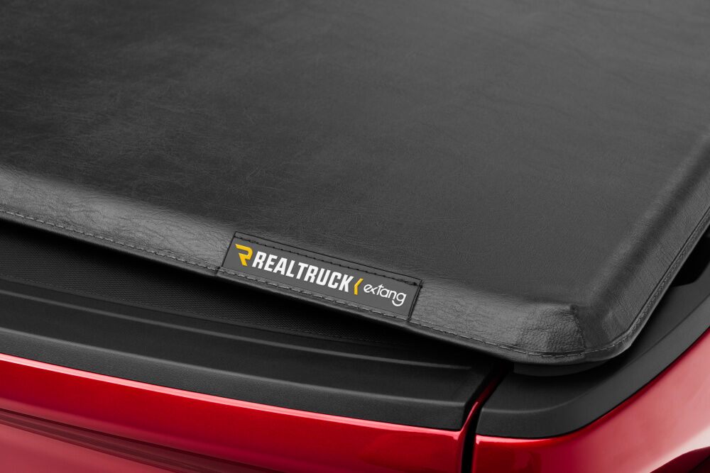 Trifecta 2.0 Tonneau Cover; Black; Leather Grained Fabric; 2020-2026 Chevy Silverado/GMC Sierra 2500 HD/3500 HD 6' 9" Bed without Factory Side Storage Boxes